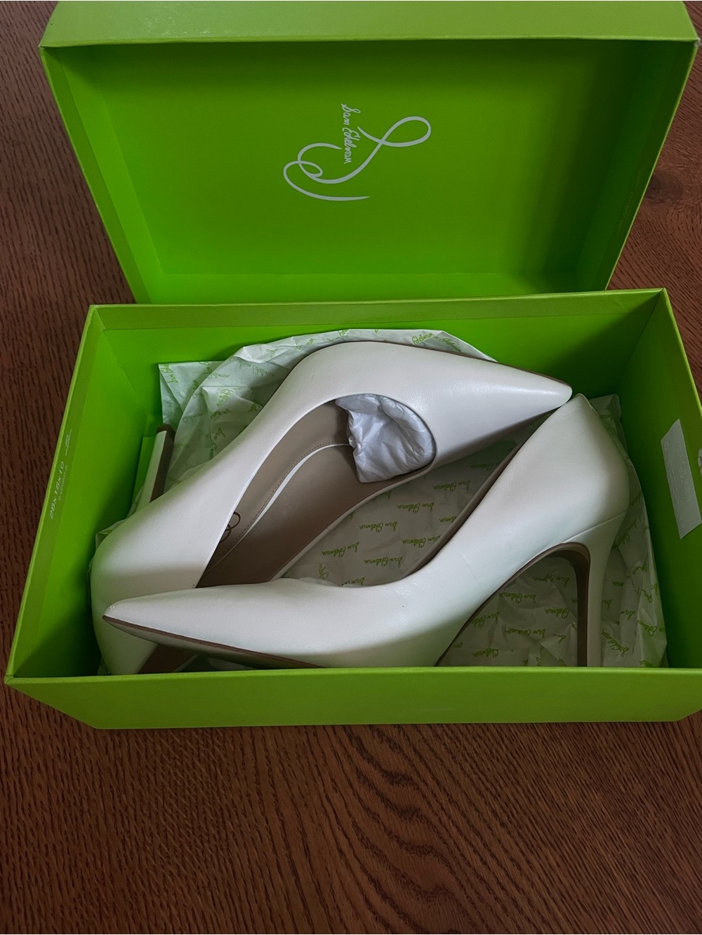 Sam Edelman Hazel White Pointed-Toe Pumps